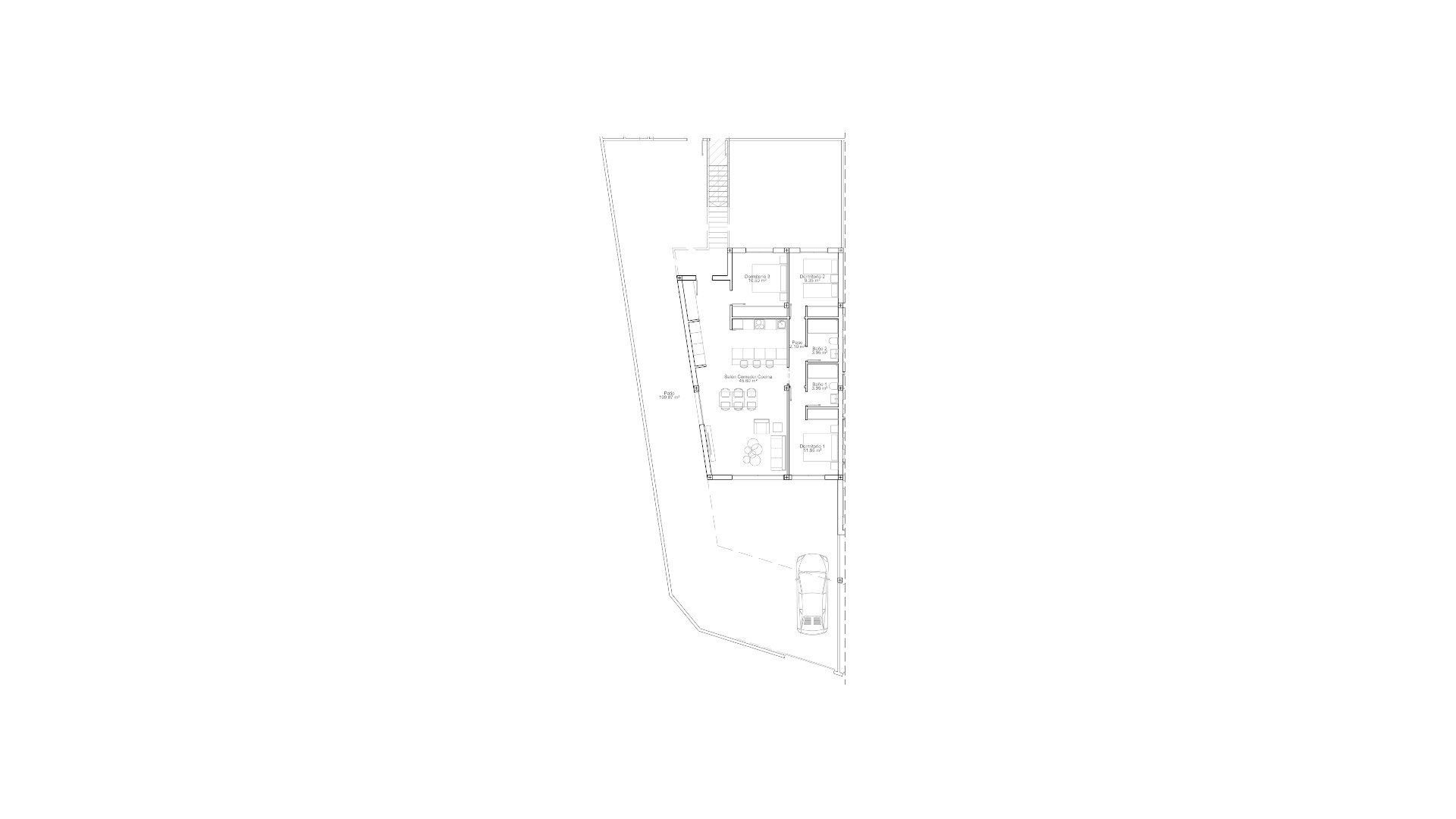 Bungalow floor plan, 3 bedrooms in AIRES DEL MEDITERRANEO 4 No. 9